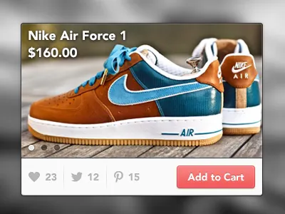 Product preview basket cart like pinterest preview product rebound twitter ui user interface widget