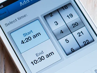 Time picker app clock controls day interface iphone picker time time picker ui