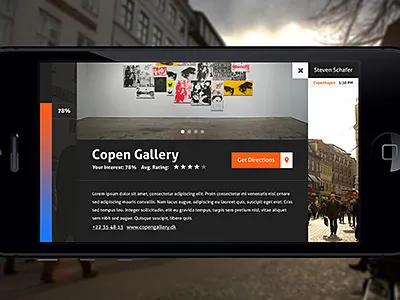 Prismatic App Interview - Take Home Problem ar augmented augmented reality bar clean cog dark design discovery flat layout location map reality san diego steven schafer type ui user