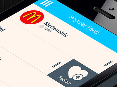 Popular Feed app application blue clean ui color design dribbble ios ui ios6 ui ios7 designer iphone ui iphone5 ui ituens photoshop popular feed ui simpal ui ux uidesigner . gui designer