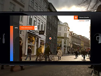 Prismatic App Interview - Take Home Problem ar augmented augmented reality bar clean cog dark design discovery flat layout location map reality san diego steven schafer type ui user