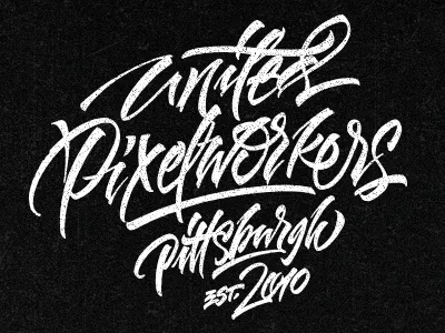 United Pixelworkers calligraphy clothing custom handwriting lettering tee tshirt unitedpixelworkers wear