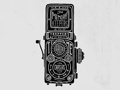 Chasers of the Light hand drawn type lettering rolleiflex typography vintage camera