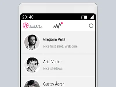 Like Page For Dribbble app dribbble like ui