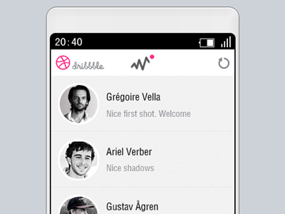 Like Page For Dribbble app dribbble like ui