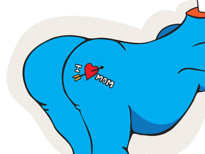 I <3 Mom creepy illustration mom mothersday tattoo