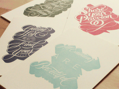 Holstee Cards artist series cards goods greeting cards holstee ken burns lettering letterpress manifesto print script type typography