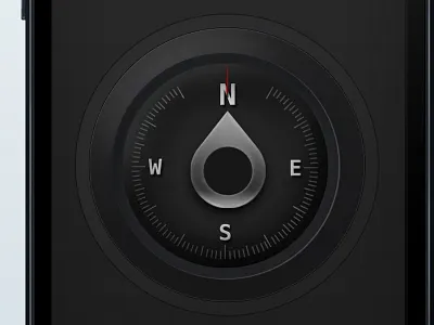 Compass app app black compass design free grey ipad iphone north photoshop psd style ui ux west