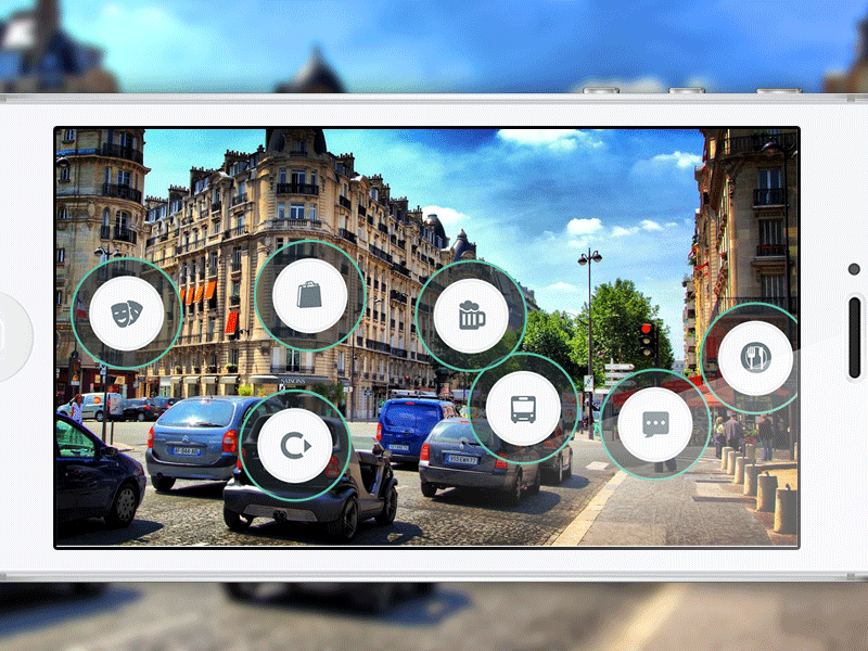 [GIF] Augmented reality (AR) App ar augmented reality clean crisp functional gif information ios local mobile prismatic ui
