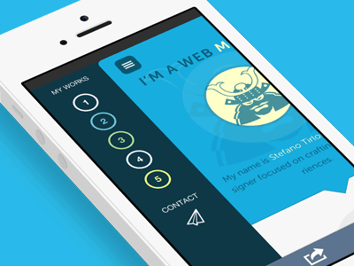 Stedesign - Side Bar iphone mobile mobile first portfolio ui ux web website
