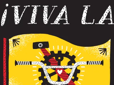 Artcrank 2013 Screen Print artcrank bicycle cycling flag handle bars viva