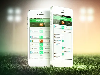 Life Match Day - COBE München User Interface app cobe day design fantasy game interface ios kkstr league life manager match munich münchen player points screen second soccer statistics ui user
