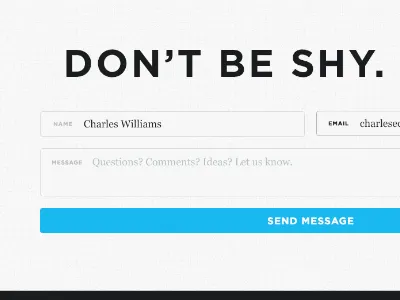 Symfono / Contact button clean contact corporate design field form gotham input minimal text textfield website