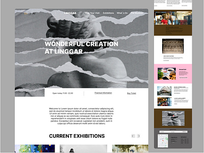 Museum - Landing Page Design branding design graphic design landing page ui ux web design