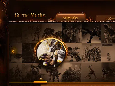 Rising Force dark design gallery game interactive light lineage mmorpg web