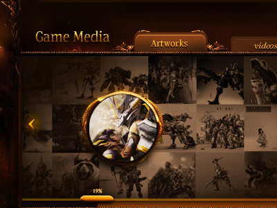 Rising Force dark design gallery game interactive light lineage mmorpg web