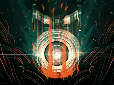 Into Darkness / Print Posse #2 blue crash darkness death orange posse print ship skull space star trek