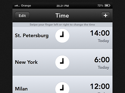 Time App Concept app avenir collaborate ios sketch timezones