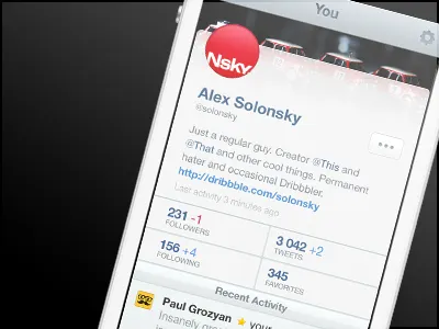 Profile app ios iphone ui