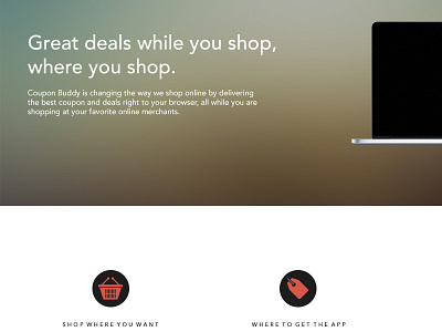 Coupon Buddy Redesign grid layout minimal web web design white space