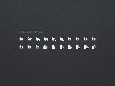 Folders And Pages Iconset icon set icons micro mini pictograms ui