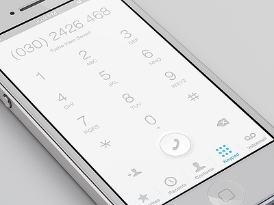 Keypad clean ios iphone keypad light
