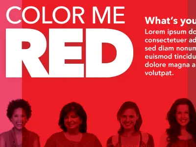 Go Red Save The Date Concepts color spectrum health heart postcard red women