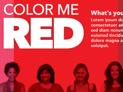Go Red Save The Date Concepts color spectrum health heart postcard red women