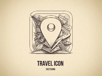 Sketching an Icon app icon ios sketch sketching travel