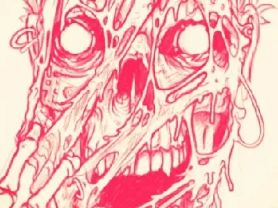 Face Ripper acid awesome brutal face illustration melting off ripping