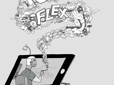 Nomad Flex adobe ideas illustration vector