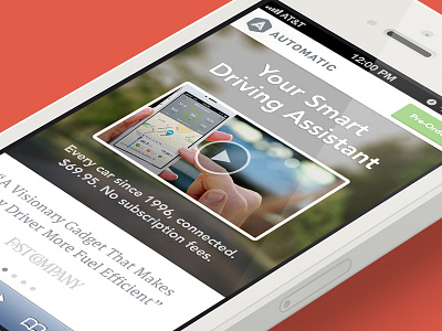 Automatic Mobile Site app application assistant automatic car cars css3 driving efficiency fuel html5 iphone link mobile site smart the link website