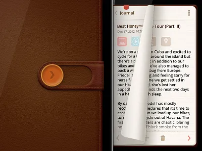 Travel Journal - UX/UI (2010) diary journal mobile notebook travel ui ux design