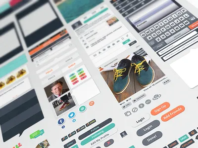 Glimpz UI Poster ios iphone mobile poster ui ui kit user interface