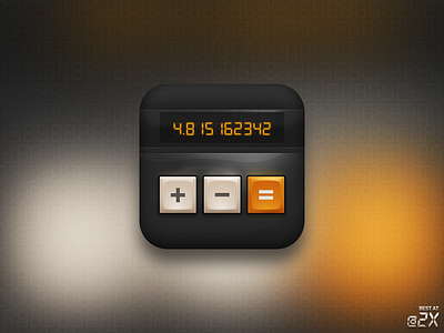 Dark Calculator add app button calculator carbon concept dark digital display equal fibre gloss idea ios ipad iphone lcd minus number reflection shape shine texture vector