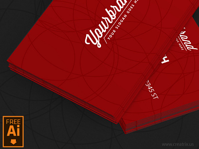 Free Business Card Template [Ai File] ai business card download freebies illustrator vector
