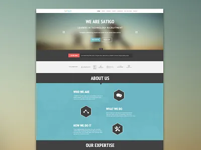 Satigo One Page Website graphic design icons one page photoshop recruitment web design website