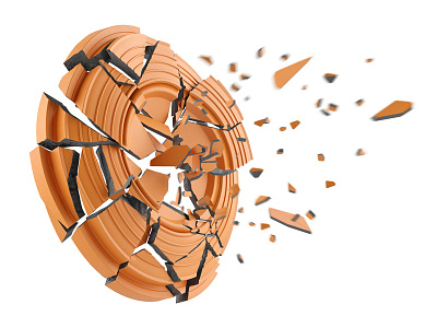 Plate 3d break fragment plate shot target