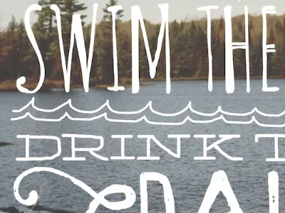 R. Waldo Emerson drink emerson handwritten lake live quote swim wild air