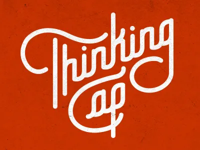 Thinking Cap - Final apparel cap design hat type type treatment typography