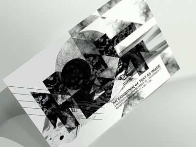 "Non-Text" Postcard Mockup catalog client collage concept conceptual editorial exhibition experimental gradient illustrator layers line mock mock up mockup nontext overlapping print promotional publication shape texture up