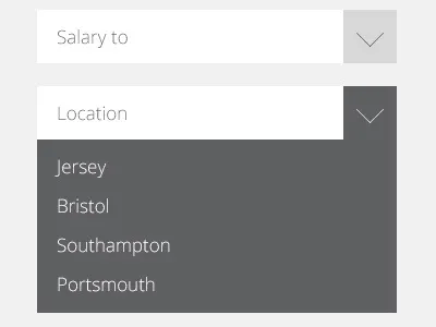 Kendrick Rose - Drop down detail bespoke dropdown recruitment