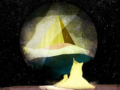 Sand Globe album art artwork band brushes color colors dark desert design fun globe grain graphic design illustration music poster pyramid sand shape space surreal texture