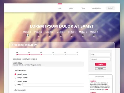 Educational Platform Webdesign clean education interface layout logicart minimal platform simple ui ux web webdesign website