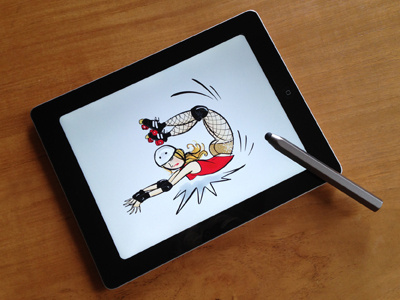 The Scorpion drawing freehand illustration ipad paperapp rollerderby sketch