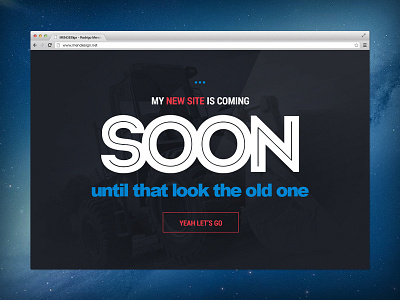 Coming Soon Page design interface mendesign soon web website
