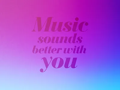 Better with you blue bodoni gradient purple