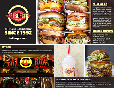 Fatburger Franchisee Location Overview Brochure branding brochure fast casual food beverage graphic design indesign photoshop print design