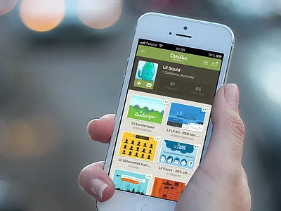 Creative Market iPhone App concept app concept creative market idea ios iphone mockup profile