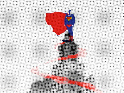 Wordless News 5.20.13 art deco illustration industrial building newspaper save superman texture vector